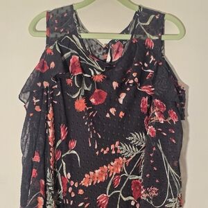 Floral Cold Shoulder Top